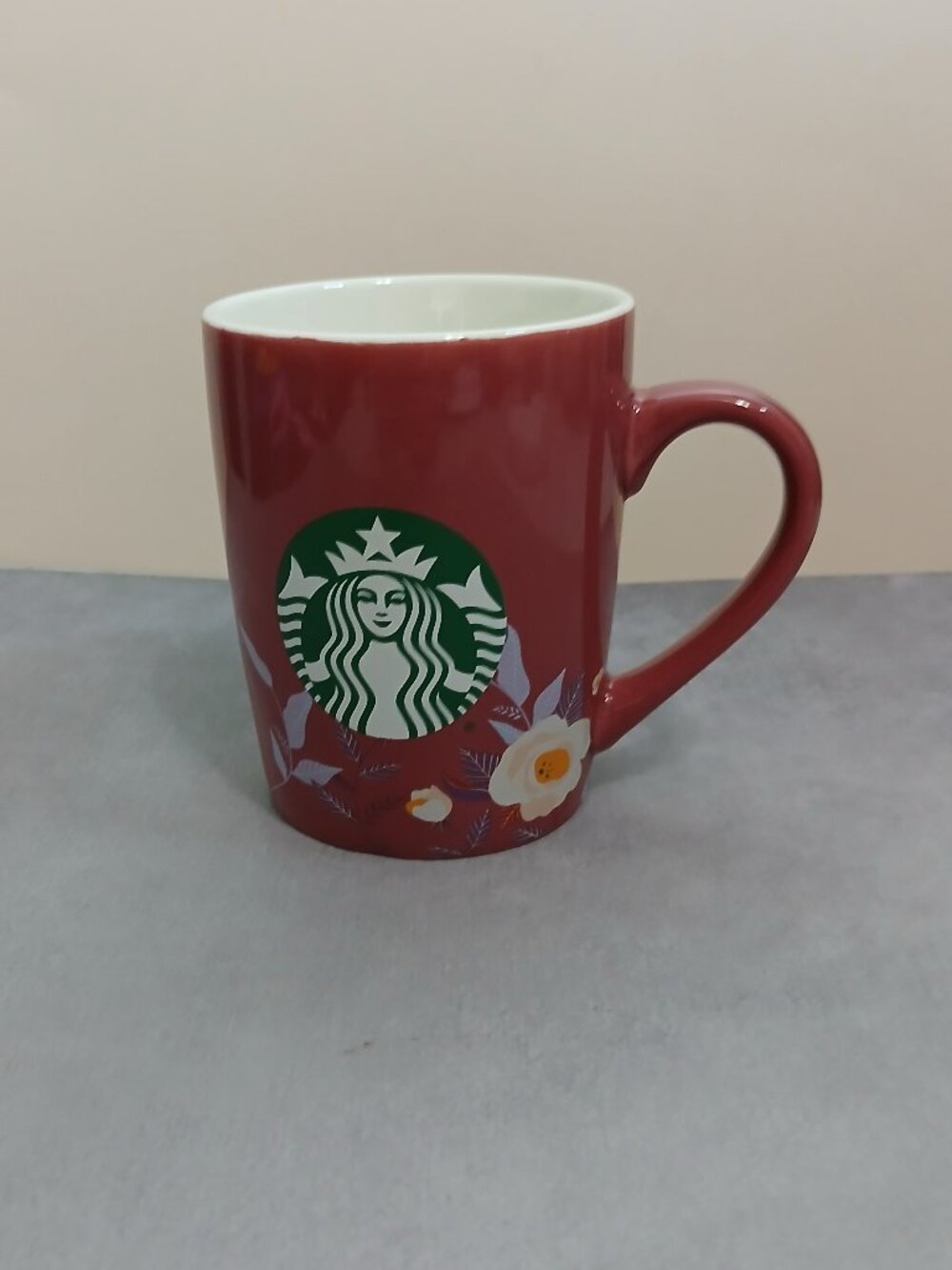 Starbucks 2020 Mauve with Floral Pattern Coffee/Tea Mug